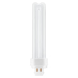 GE 100 vatios EQ doble tubo blanco brillante G24d-4 pines base bombilla incandescente