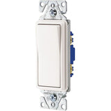 15-Amp Single-Pole Rocker Light Switch - White