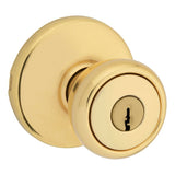 Kwikset Security Tylo Polished Brass Keyed Entry Door Knob