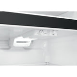 Frigidaire Refrigerador de estante de vidrio con congelador superior de 18.3 pies cúbicos (negro)