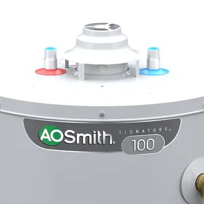 AO Smith Signature 100 Calentador de agua de gas natural de 40000 BTU corto de 50 galones de 6 años limitado