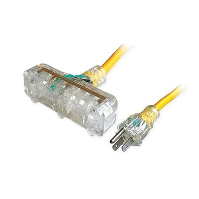 Cable de extensión de triple salida EZ-FLO de 50 pies con luz indicadora