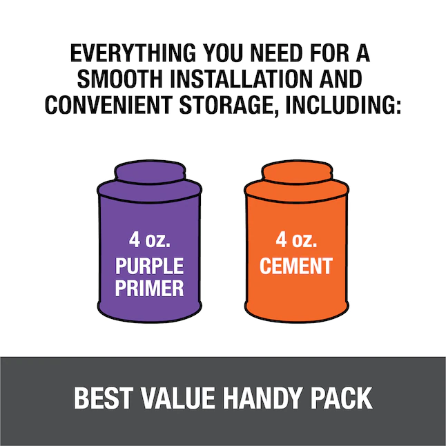 Oatey Handy Pack 4-fl oz Purple and Orange CPVC Cement and Primer