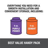 Oatey Handy Pack 4-fl oz Purple and Orange CPVC Cement and Primer