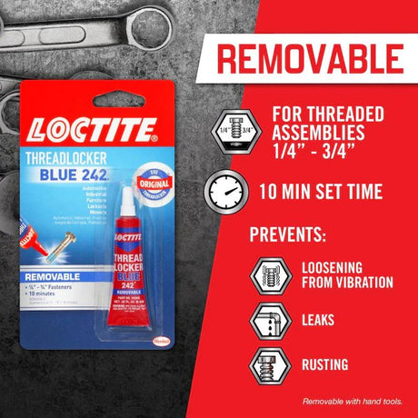 LOCTITE Threadlocker Blue 242 0.2-fl oz Automotive and Equipment Specialty Adhesive