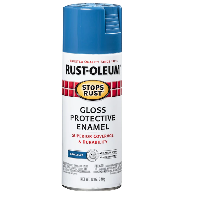 Rust-Oleum  Stops Rust Gloss Royal Blue Spray Paint (NET WT. 12-oz)