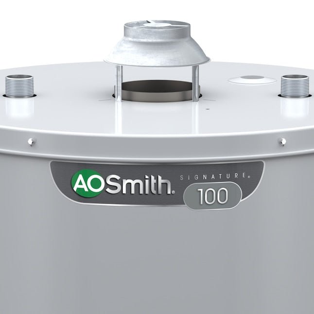 Calentador de agua a gas natural AO Smith Signature 100 de 74 galones, corto, 6 años, limitado, 75100 BTU