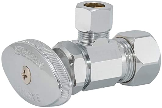 Eastman Speed-Flex Multi-Turn Angle Stop Valve - 5/8 in. OD Comp x 1/2 in. OD Comp