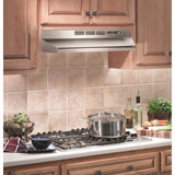 Broan® 30-in Ductless Stainless Steel Undercabinet Range Hood with Charcoal Filter