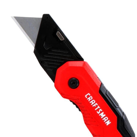 CRAFTSMAN Cuchillo utilitario plegable de 1 hoja de 3/4 pulgadas con almacenamiento de hoja de herramienta