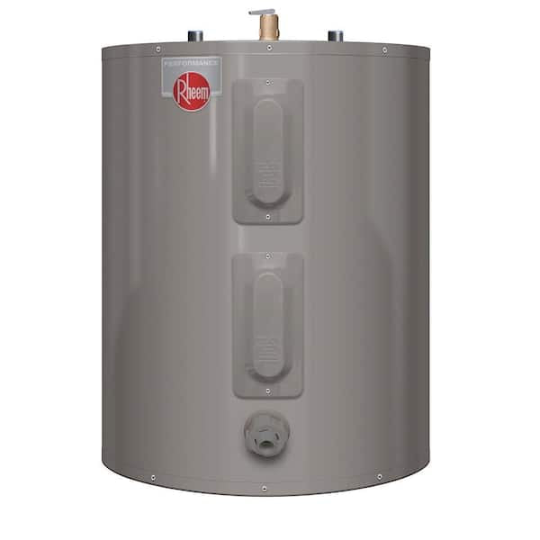 Rheem Profesional 38 Gal. Calentador de agua eléctrico residencial corto clásico de 4500 vatios Válvula de alivio T&amp;P superior de 240 voltios
