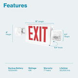 Sunco 2-Head Flood Light LED Exit Sign