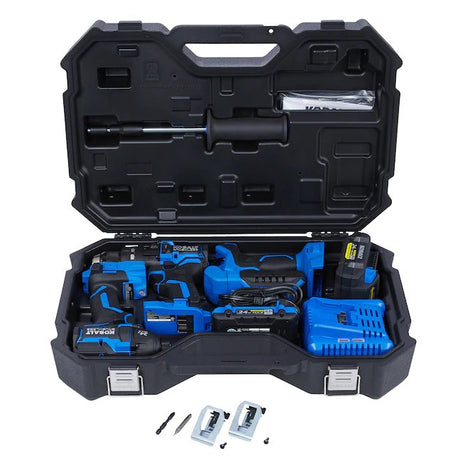 Kobalt XTR Kit combinado de herramientas eléctricas sin escobillas de 3 herramientas de 24 voltios máx. con estuche rígido (2 baterías de iones de litio incluidas y cargador incluido)