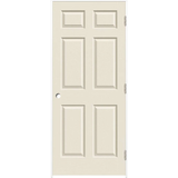 ReliaBilt 36-in x 80-in 6-panel Hollow Core Primed Molded Composite Left Hand Inswing Single Prehung Interior Door