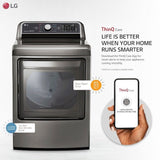 LG  EasyLoad Smart Wi-Fi Enabled 7.3-cu ft Gas Dryer (Graphite Steel) ENERGY STAR