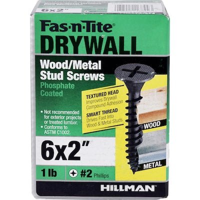 Fas-n-Tite #6 x 2-in Bugle Coarse Thread Wood/Metal Stud Drywall Screws 1-lb (166-Pack)