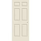 ReliaBilt Colonist 36-in x 80-in 6-panel Hollow Core Primed Molded Composite Slab Door W/ Bore
