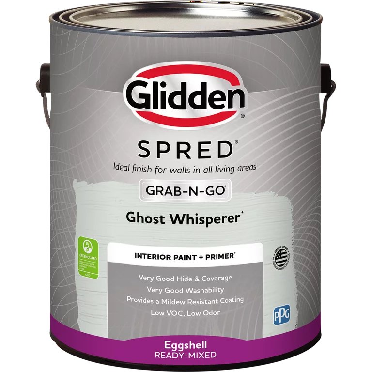 Glidden Spred Grab-N-Go Interior Wall Paint, Ghost Whisperer, (Eggshell, 1-Gallon)