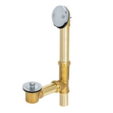 Eastman Brass Lift &amp; Lock Desagüe para baño de dos orificios - Latón con borde cromado