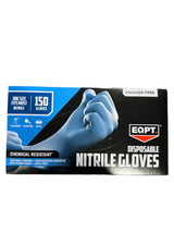 EQPT Industrial Powder-Free Nitrile Gloves, Blue 150 Pk, 1 Size Fits Most