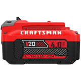 CRAFTSMAN®  V20 20-Volt 2-Pack 4 Amp-Hour; 4 Amp-Hour Lithium Power Tool Battery
