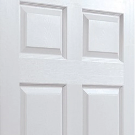 ReliaBilt Colonist 34-in x 80-in 6-panel Hollow Core Primed Molded Composite Slab Door W/ Bore