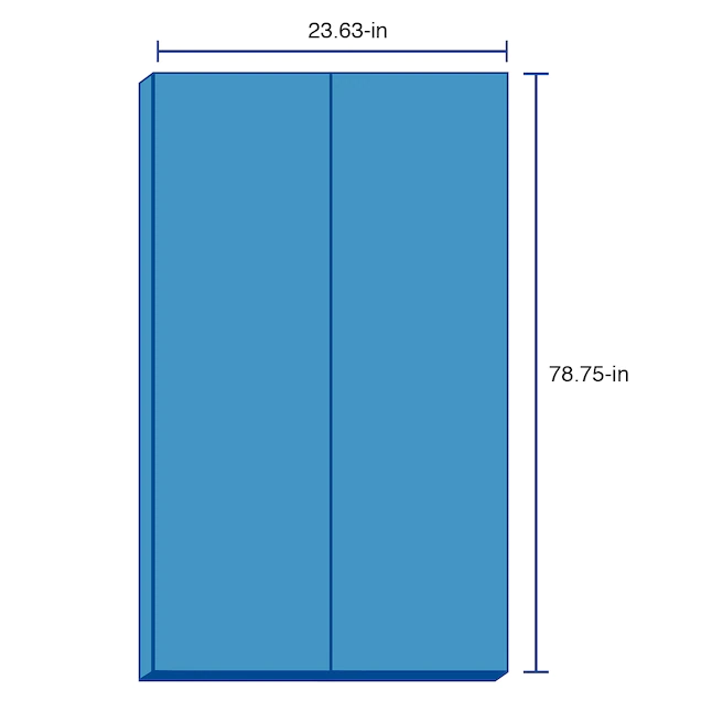 ReliaBilt 24-in x 80-in White Louver Solid Core Prefinished Pine Wood Bifold Door Hardware Included