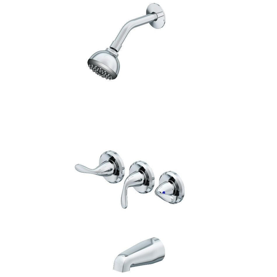 Project Source 3-Handle Tub & Shower Faucet