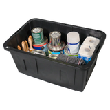 Project Source Commander Large 27-Gallons (108-Quart) Black Heavy Duty Tote with Standard Snap Lid