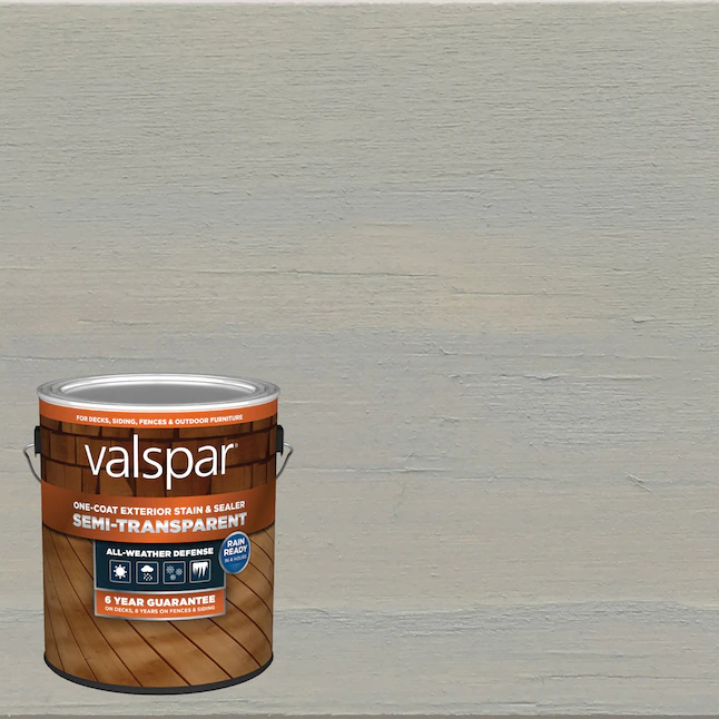 Valspar® Cottage Grey Tinte y sellador para madera exterior semitransparente (1 galón)