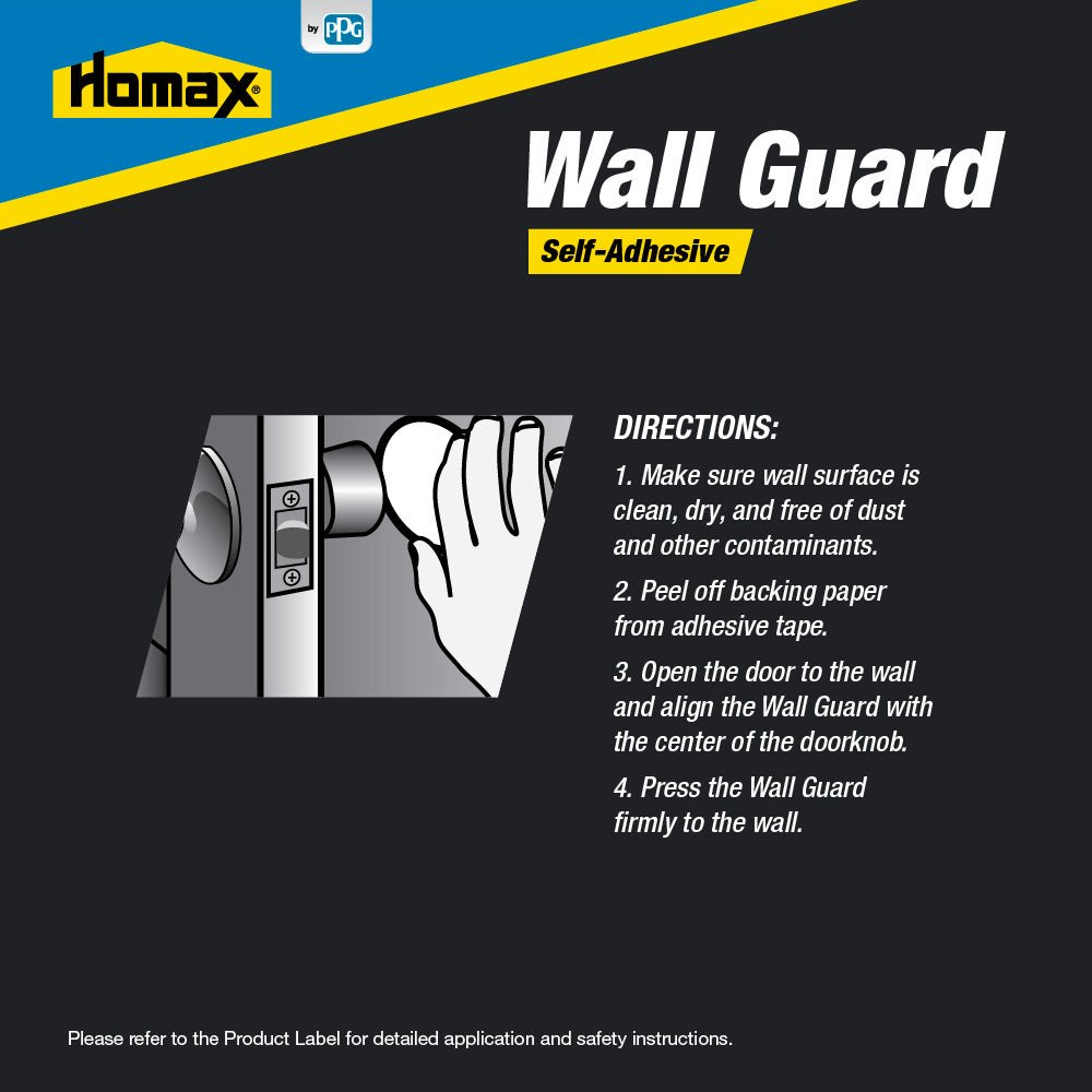 Homax Wall Guard Wall Patch, Hardware Bumper, Weiß, 5 Zoll Durchmesser