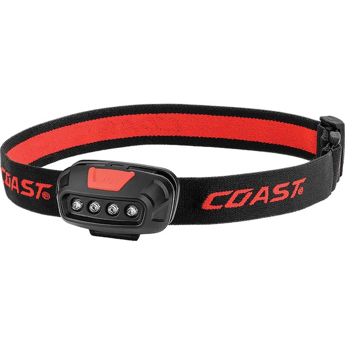 Coast 130-Lumen-LED-Stirnlampe (Batterie im Lieferumfang enthalten)