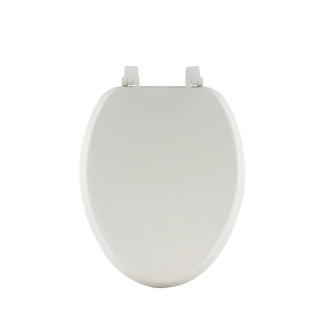 Project Source Wood White Elongated Toilet Seat