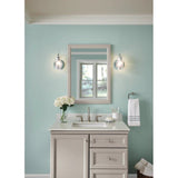 Diamond 25"-W x 34"-H Cloud Gray Rectangular Framed Bathroom Vanity Mirror