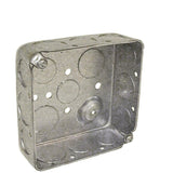 2-fach grauer Metall-Neubau-/Altbau-Standard-Elektrikkasten für quadratische Decke/Wand