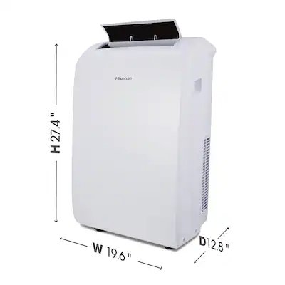 Hisense 7000-BTU DOE 115-Volt-weiße, belüftete, WLAN-fähige tragbare Klimaanlage kühlt 300–500 Quadratfuß