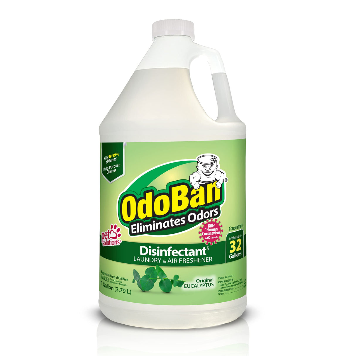OdoBan Odor Eliminator and Disinfectant Concentrate, Eucalyptus Scent (1-Gallon)