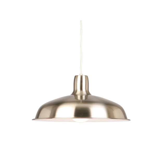 Project Source  Brushed Nickel Farmhouse Bell Pendant Light