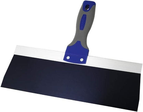 Warner 12" ProGrip Blue Steel Drywall Taping Knife, Soft Grip Handle