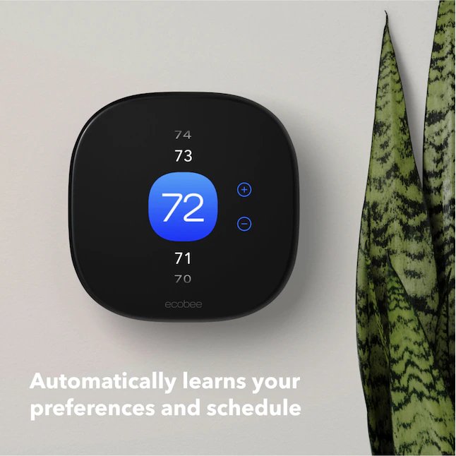Ecobee Smart Thermostat Verbessertes schwarzes Smart Thermostat mit Wi-Fi-Kompatibilität