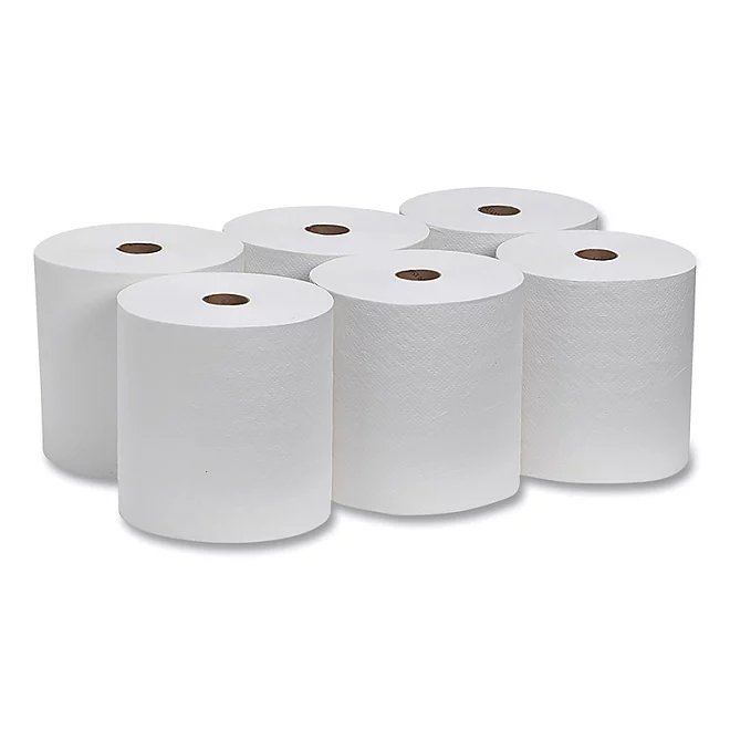 Marathon Hardwound Roll Paper Towels White 700 Feet per Roll 6 Rolls per Case