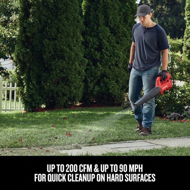 CRAFTSMAN 20-volt Max 200-CFM 90-MPH Handheld Cordless Electric Leaf Blower 2 Ah (Battery & Charger Included)