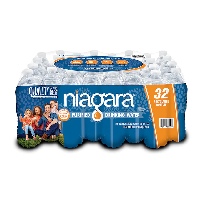 Niagara 32-Pack 16.9-fl oz Agua embotellada purificada