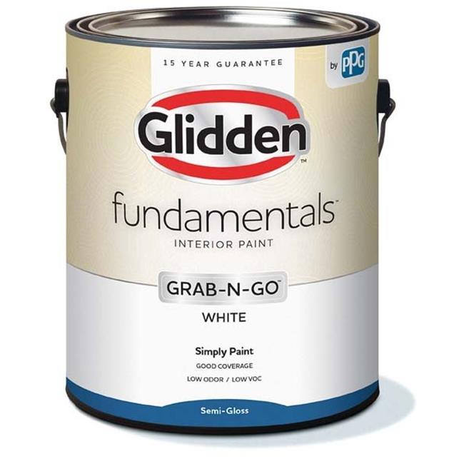 Látex para interiores Glidden Fundamentals Mezcla lista para usar blanca semibrillante o súper blanca