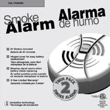 First Alert - Detector de humo con sensor de ionización a batería, paquete de 2