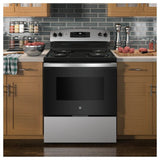 GE  30-in 4 Elements 5-cu ft Self-Cleaning Freestanding Electric Range (Stainless Steel)