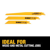 Hoja de sierra alternativa de demolición para corte de madera/metal DeWalt ToughCase Bi-metal-TPI (paquete de 16)