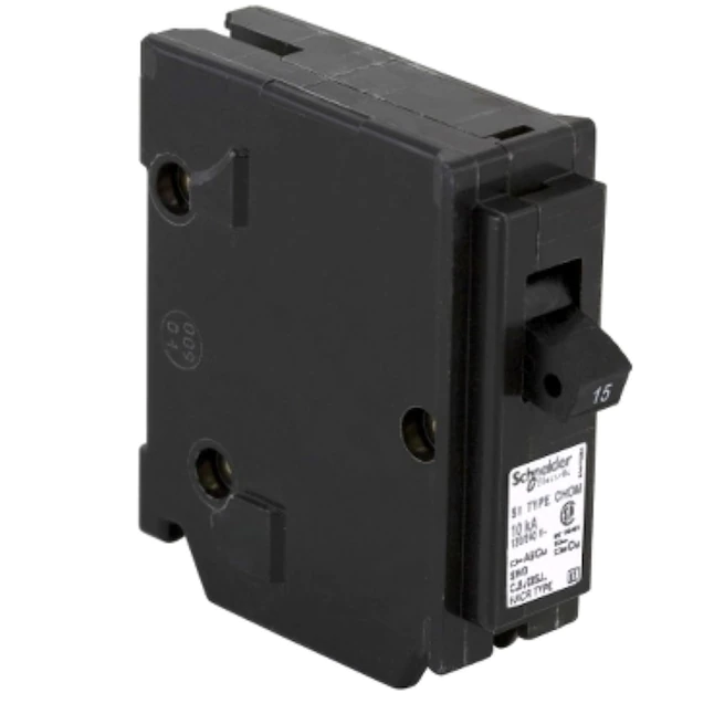 Square D Homeline 15-Ampere-1-poliger Standard-Auslöseschutzschalter