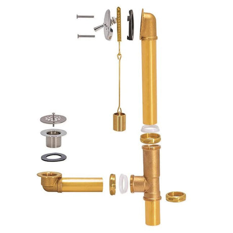 Eastman 1.5-in Chrome Triplever Drain with Brass Pipe