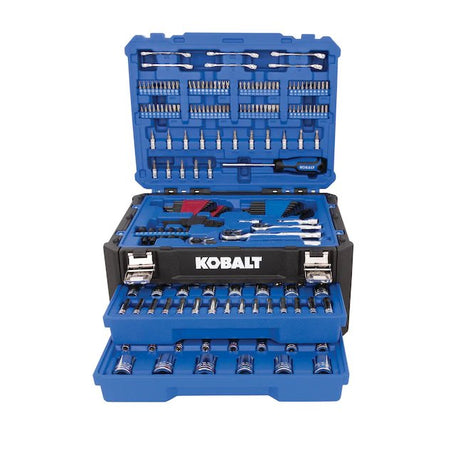 Kobalt  257-Piece Standard (SAE) and Metric Polished Chrome Mechanics Tool Set (1/4-in; 3/8-in; 1/2-in) with Hard Case